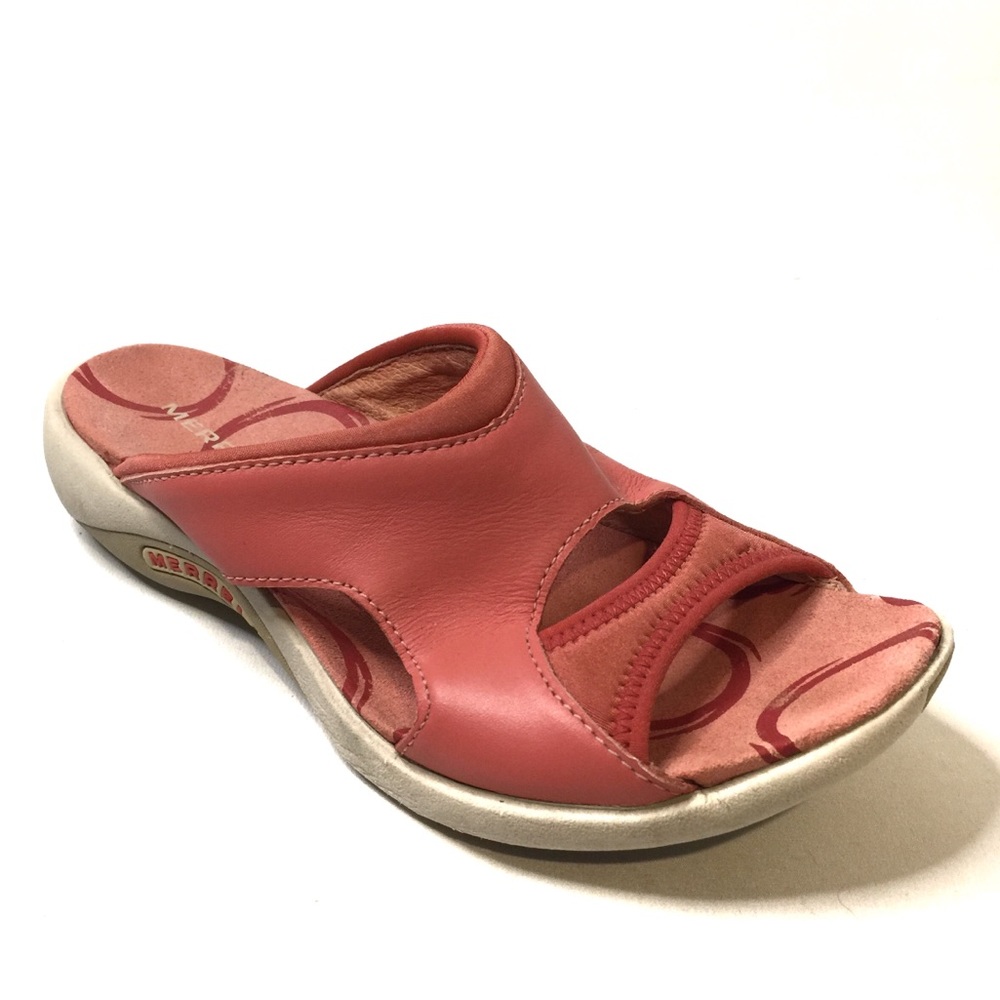 Merrell Palmetto Leather Sandals Coral in Size 6